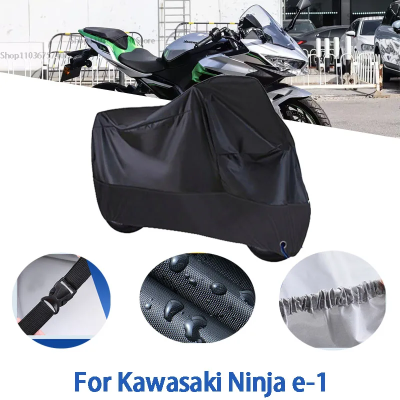 

Полные чехлы для мотоцикла Kawasaki Ninja e-1, автомобильные чехлы на открытом воздухе, защита от солнца, пыли, без ушей, утолщенные оксфордские чехлы, аксессуары