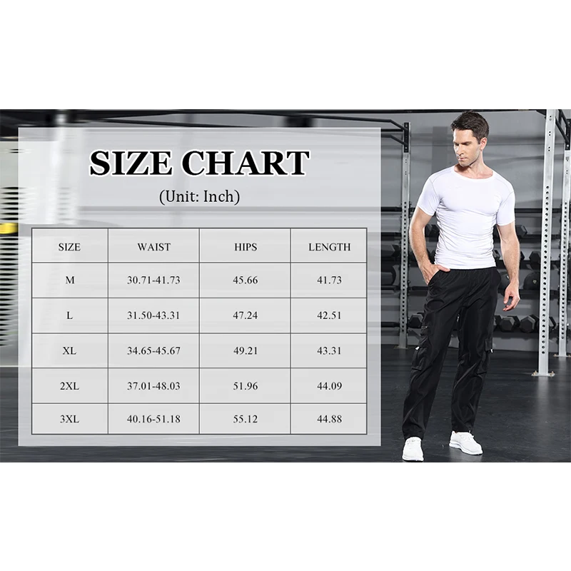 Picklion Men\'s Multi-Pocket Pants Outdoor Cargo Jogger Pant Work Hiking Tactical Loose Straight Trousers Sweatpants