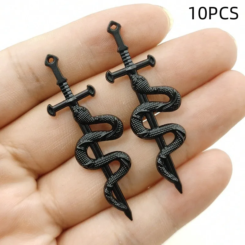 10 шт. новая мода ретро змеиный меч кулон аксессуары DIY змеиный меч сплав ювелирные аксессуары