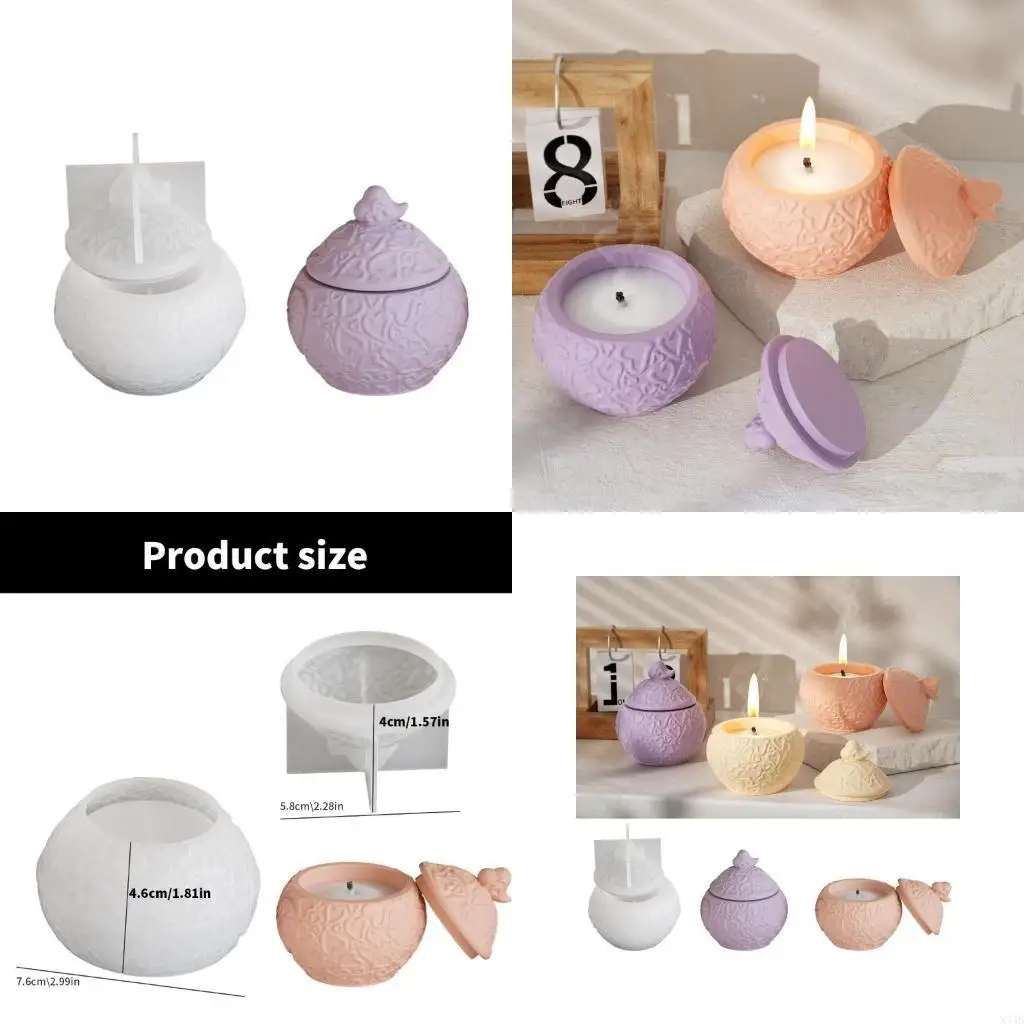 Storage Box Molds Crafting Tool Jar Moulds with Lid Suitable for Crafting