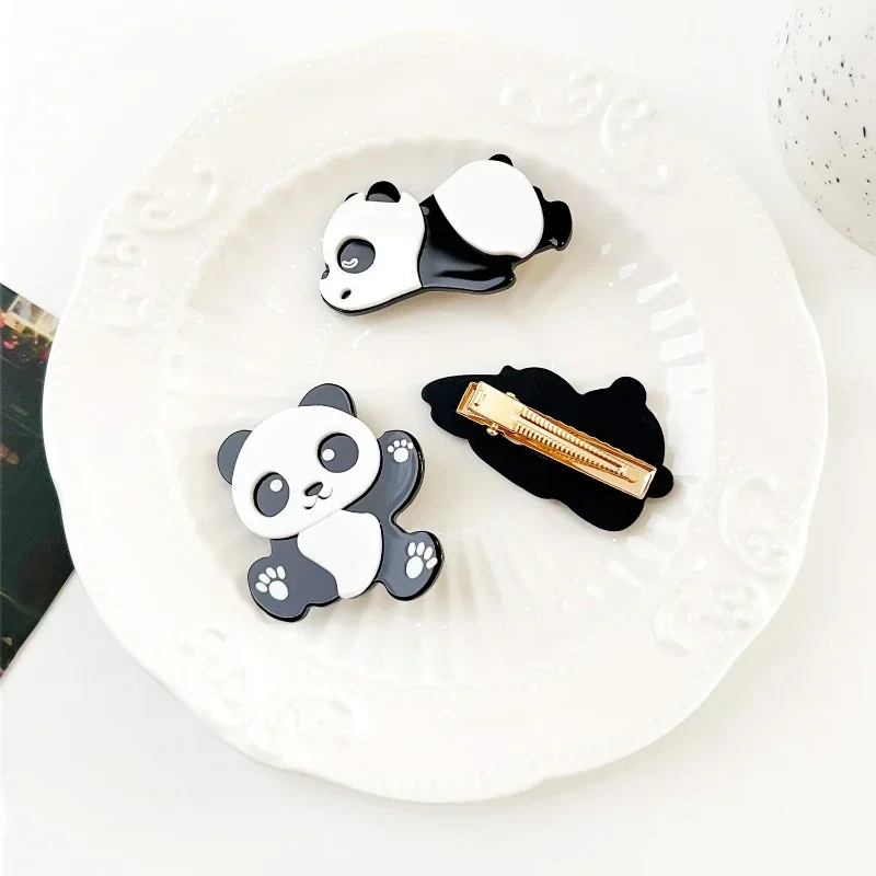 Cute red panda series hairpins, sweet cartoon girl bangs side hair accessories