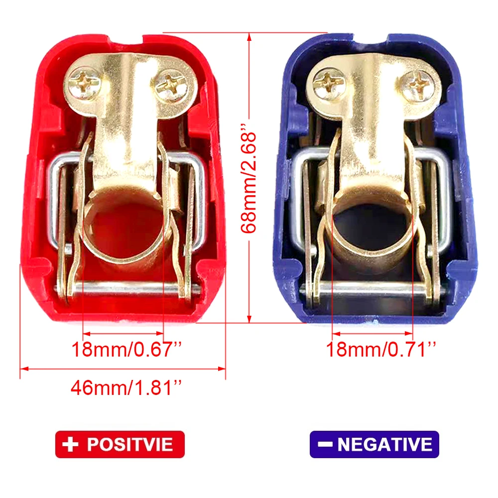 1 คู่ Positive & Negative Electrode QUICK RELEASE แบตเตอรี่เทอร์มินัล CLAMP Lift Off สําหรับรถเรือ Moto รถอุปกรณ์เสริม