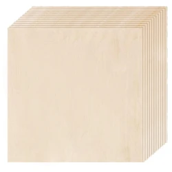 Basswood Sheets 12 Pack,12X12x1/8Inch Plywood Sheets,3Mm Basswood For Laser Cutting,Laser Engraving Blanks,Drawing