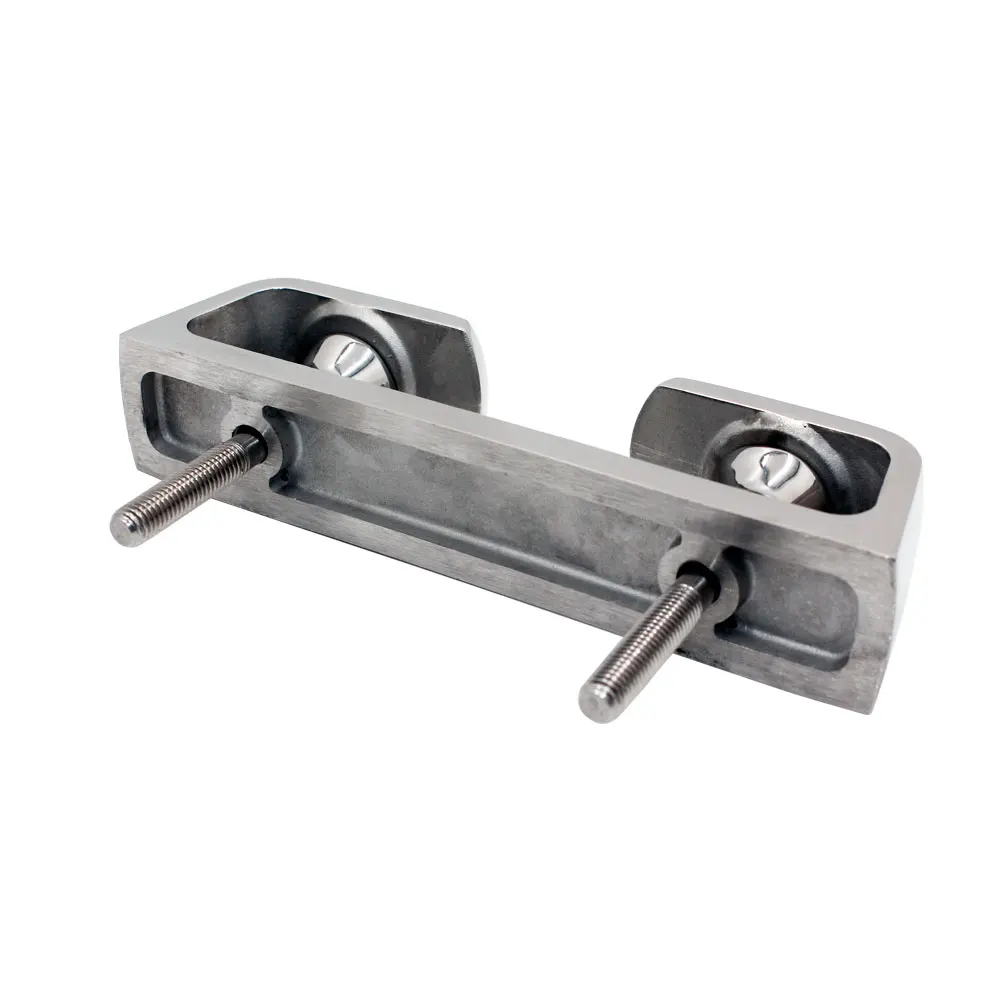 

316 Stainless Steel Mirror Polished Bow Fairlead Roller Chock 2 Wheels Mooring Marine Hardware