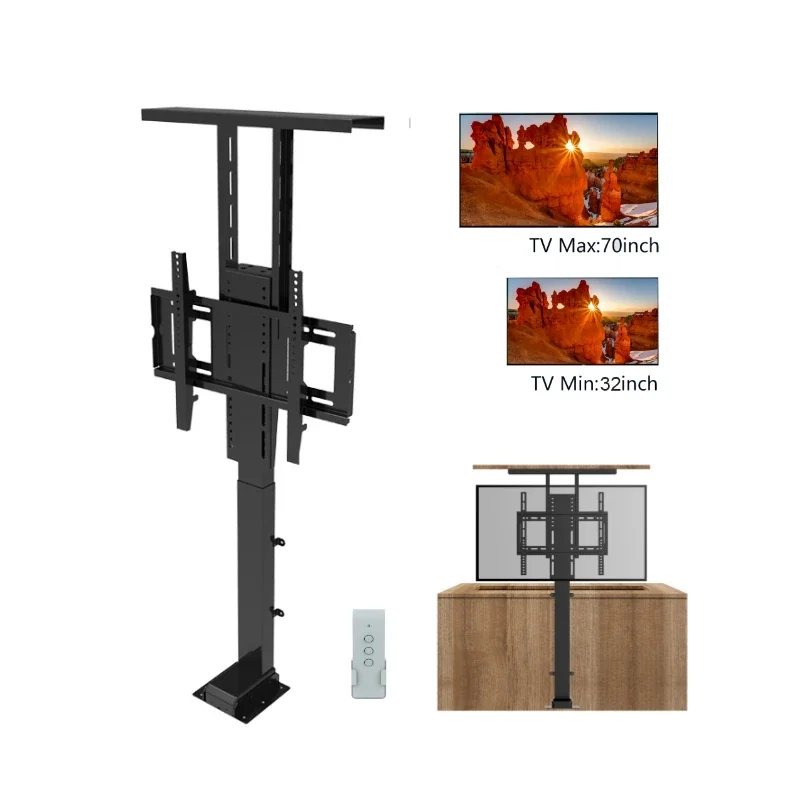 

Motorized TV Supports Smart Motorized Under Bed TV Lift Cabinet For 32-70" TVs Floor Stand