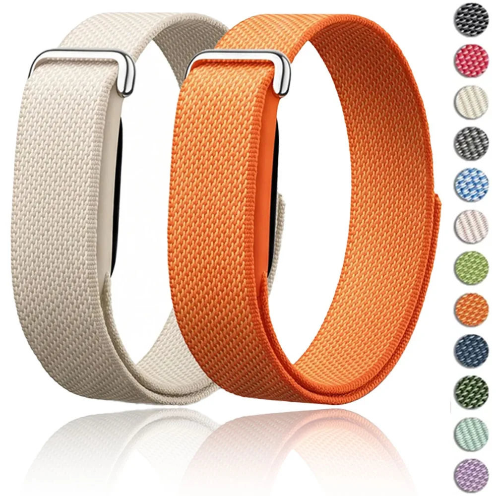 2 Pcs Nylon Braided Loop Strap for Google Fitbit Air Sports Combined Assembly Bracelet Replaceable for Fitbit Air Belt Accessory