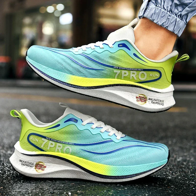 2024 New Summer Carbon Plate Friction Sound Racing Running Shoes for Both Men and Women, Couple Sports Shoes36-45