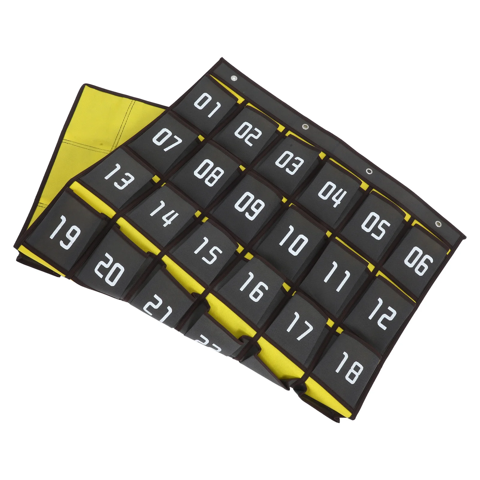 

Cell Phone Storage Bag with Numbered Pockets Wall Hanging Pouch for Classroom Mobile Phone Holder Thickened Hanging Holes Screen