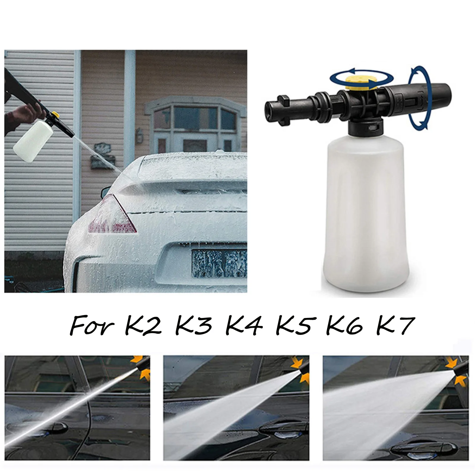 

700ML For Karcher K2 K3 K4 K5 K6 K7 Car Pressure Snow Foam Lance With Adjustable Sprayer Nozzle Washers Soap Foam Generator