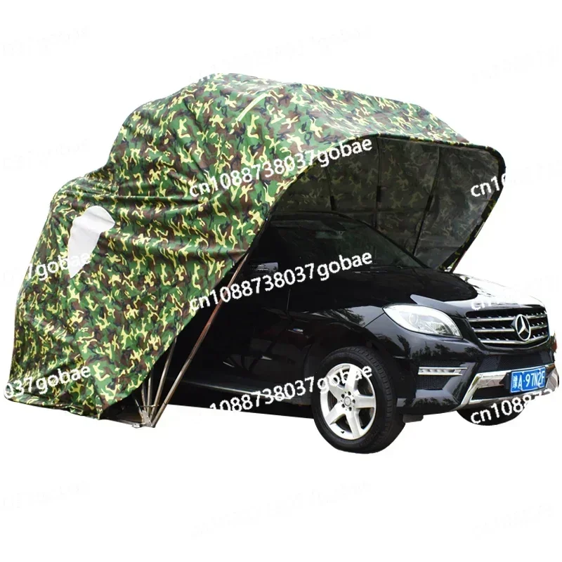 Fully Automatic Folding Car Shed, Household Sunshade, Outdoor Sun Protection, Mobile Garage Roof, Simple Telescopic Parking Shed