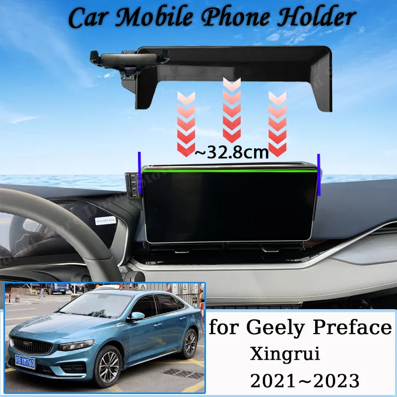 Car Mobile Phone Holder for Geely Preface Xingrui 2021 2022 2023 Rotating Car Mount GPS Bracket Navigation Stand Accessories