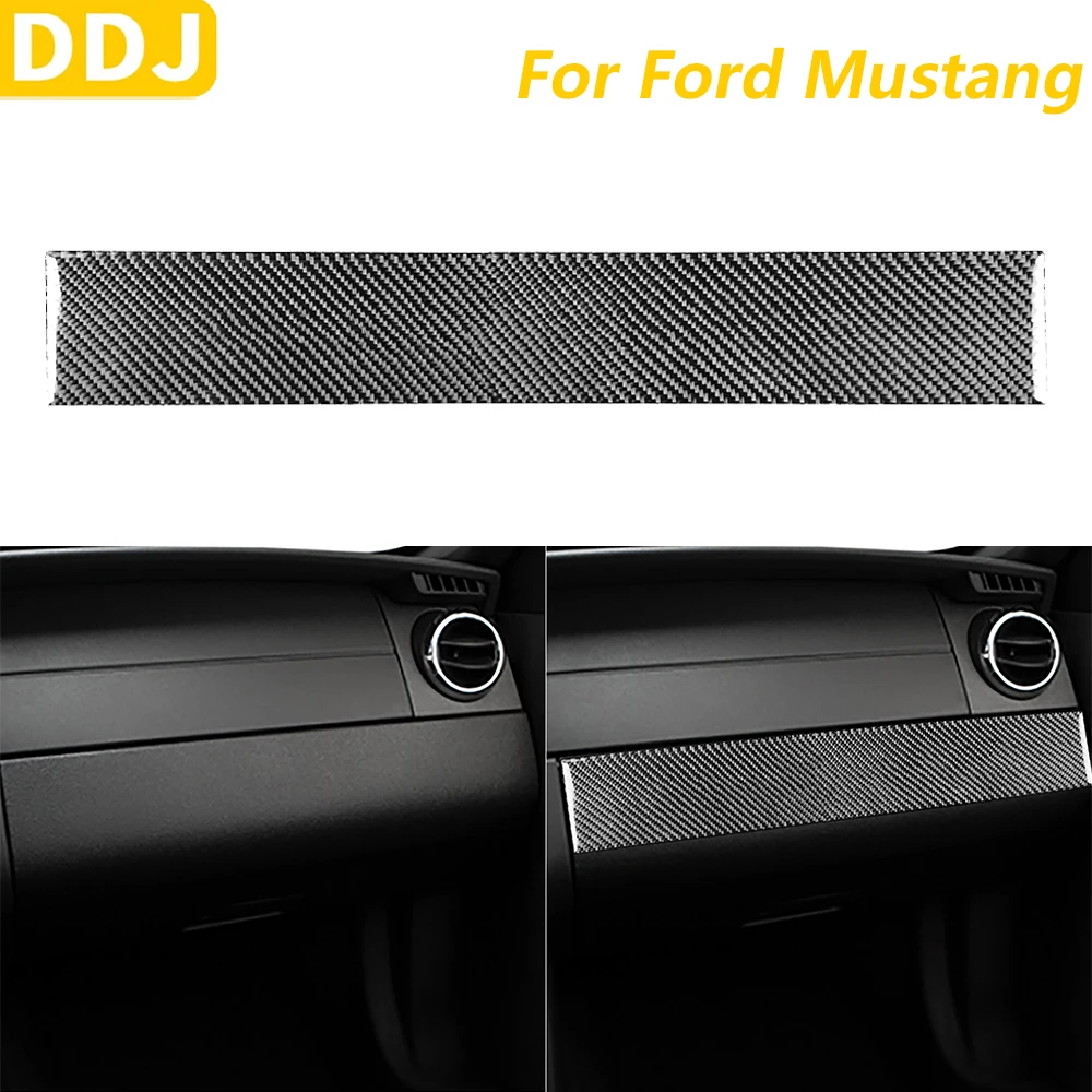 

For Ford Mustang 2005-2009 Real Carbon Fiber Co-pilot Dashboard Instrument Panel Trim Cover Car Accessories Decoration Sticker