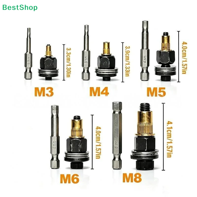 1Set Hand Rivet Nut Tool Fasteners Nut Head Adapter For M3-M12 Electric Riveting Machine Manual Rivet Tool