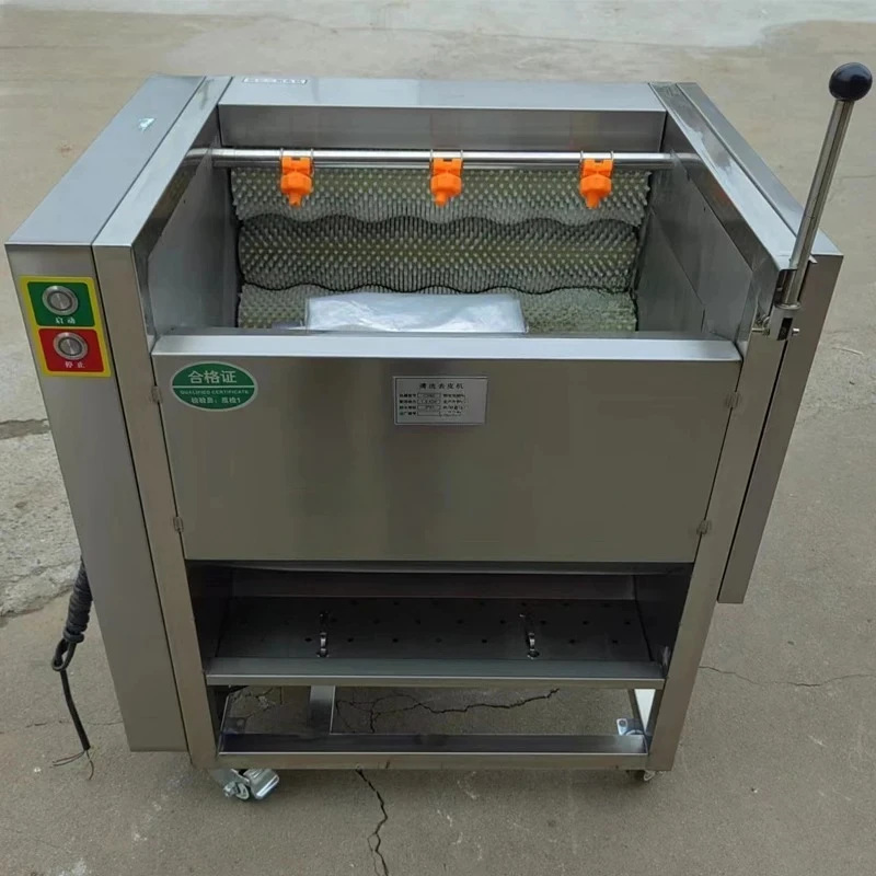 

Машина для очистки фруктов и овощей, полностью автоматическая щетка для корней, моркови, имбиря, картофеля, ролик