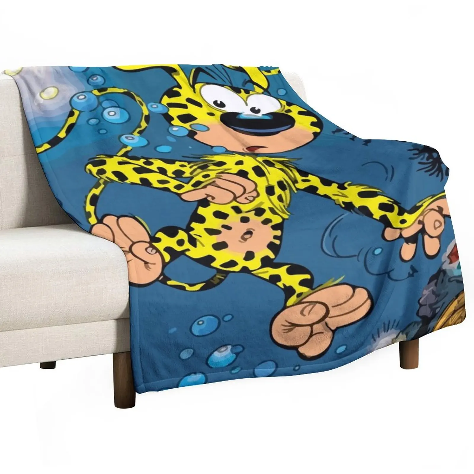 

Marsupilami under water Throw Blanket Fluffy Soft Blankets Comforter Blanket Custom Blanket Luxury Thicken Blanket
