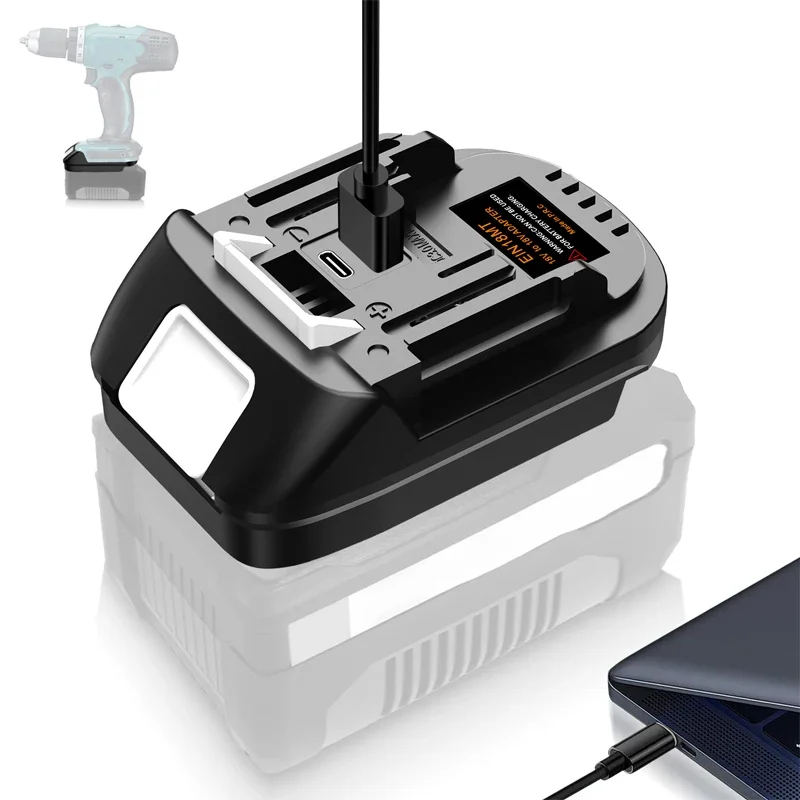 for Einhell 18V Li-ion Battery to for Makita 18V BL1830 Power Tool with USB Charging tool Accessories Battery Adapter Converter