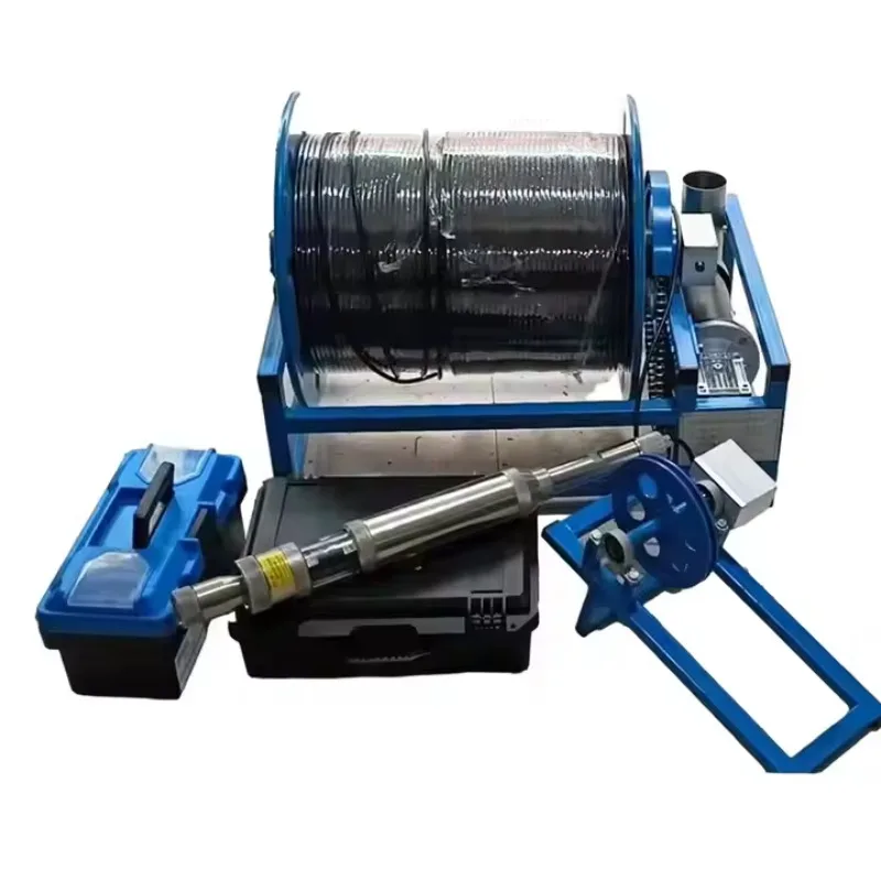 

New Arrivals 100m-2000m Smart Waterproof Dual-cameras Hand Winch Electric Winch Deep Well Borehole Inspection Underwater Camera