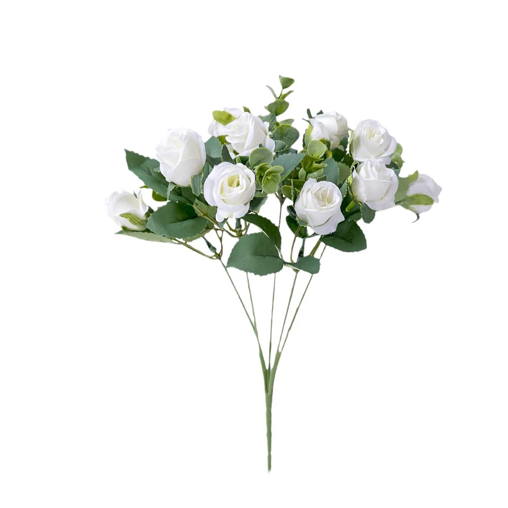 

Long-lasting Beauty Artificial Roses Eucalyptus Flowers Versatile Decor Artificial Rose Bouquet For Home Floral Arrangement