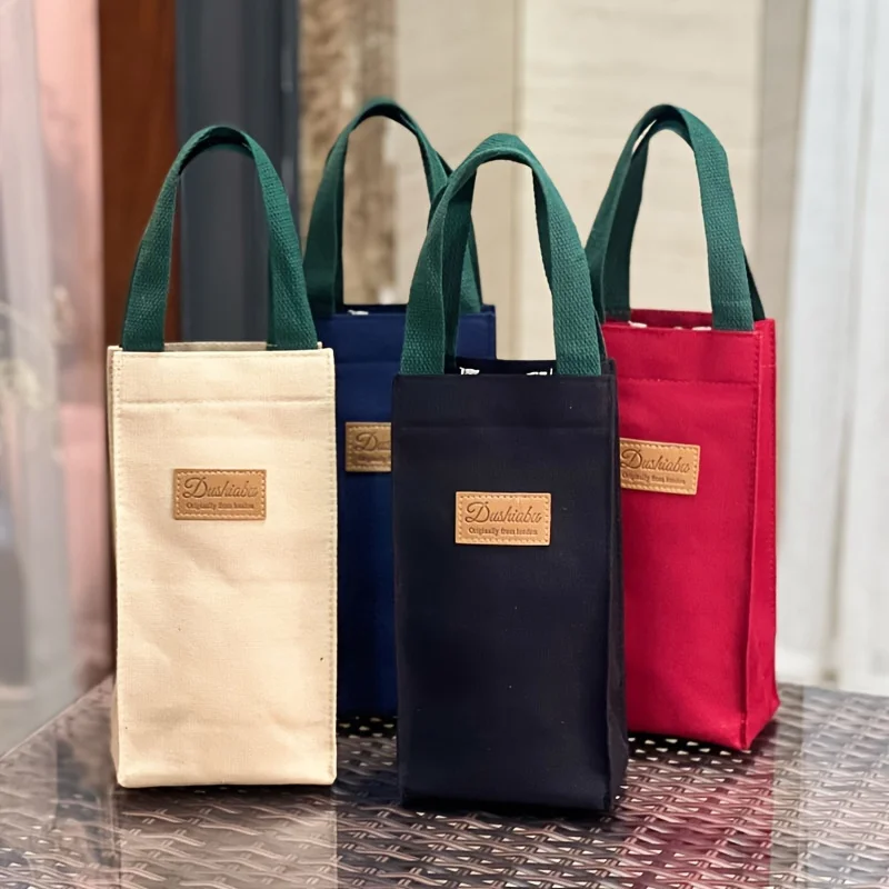 

1Pc Handheld Water Bottle Holder Portable Universal Canvas Insulated Cup Cover Cup Bag Carrying Umbrella Bag