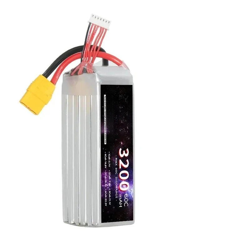 For Model Aircraft Battery 6S 3200mAh 60C 22.2V Drone Power Lithium Battery Pack Toy Fixed Wing