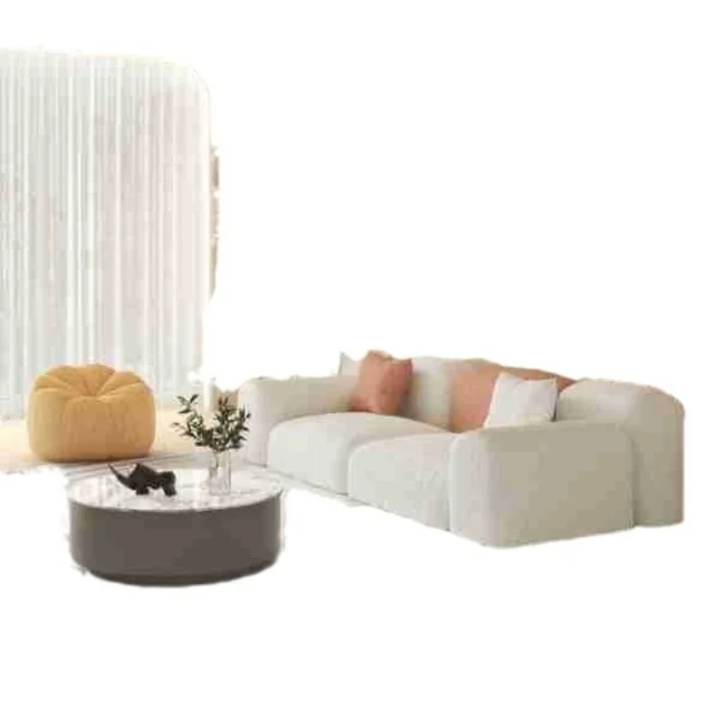 

Cream wind sofa, living room, household, small apartment, cloud sofa
