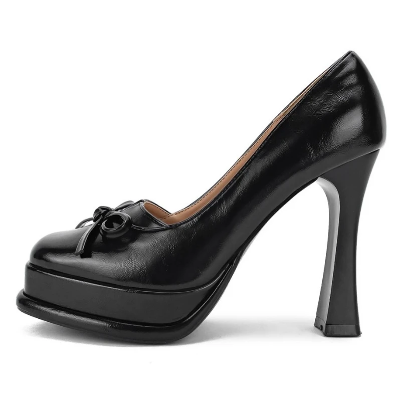 

Fashion Platform Mary Jane Shoes Women Pumps Bowknot Shallow Elegant Dress Shoes Sexy Brand High Heels Female Zapatos De Mujer