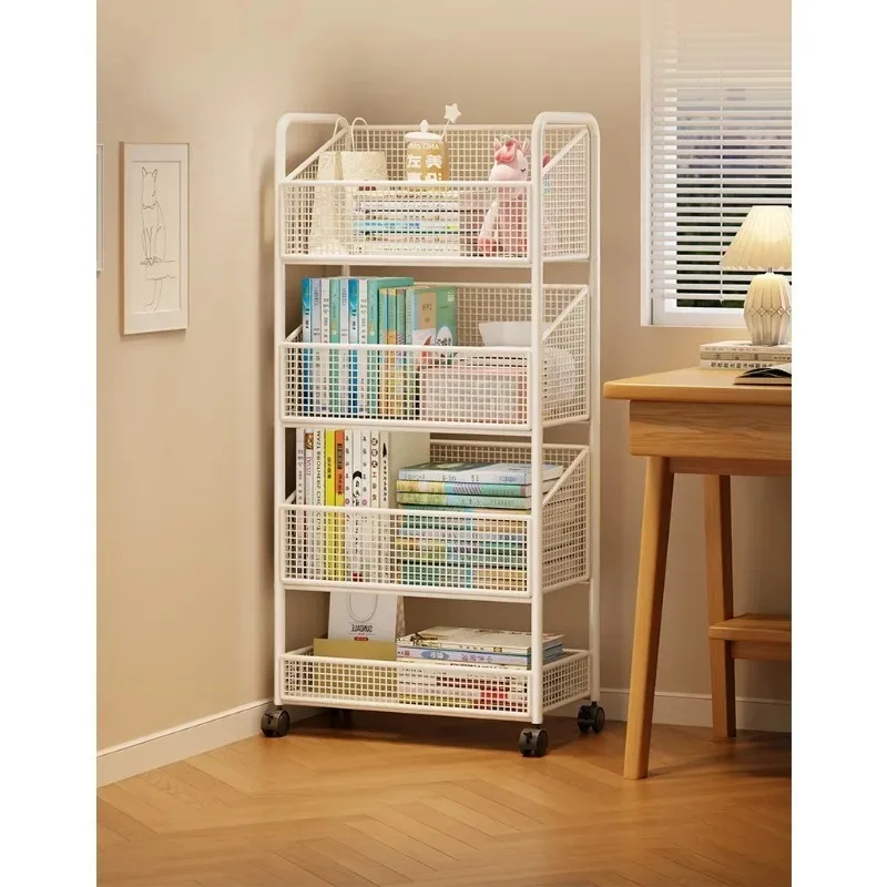 Bewegliches Aufbewahrungsregal, integrierte mehrschichtige Wandablage, Bücherregal, Schließfach