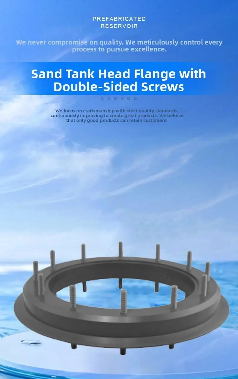 Sand Filter Head Flange with Dual Screws for 1.5 Inch Pool Filter Tank ABS Material Stainless Steel Fasteners for Long Term Use