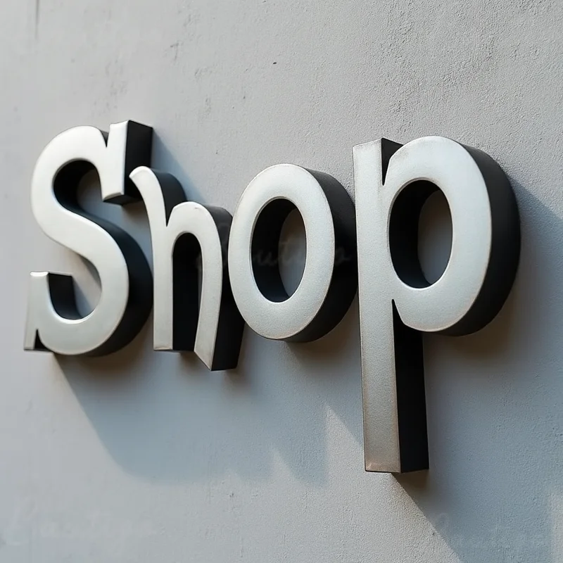 

Custom 3D Metal Business Sign For Outdoor Storefront Waterproof Durable Signage Ideal For Shopping Center Hotel Cafe