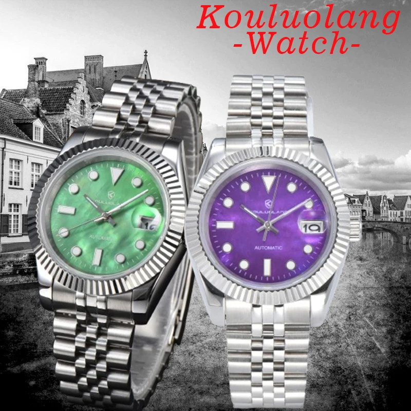 39mm kouluolang NH Series 35 Men's Mechanical Watch NH Series 35 movement stainless steel case sapphire glass custom logo