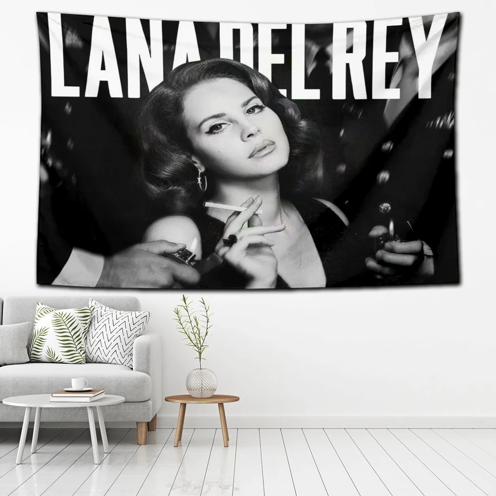 

2024 American singer Lana Del Rey Tapestry Decoration Flag Living Room Wall Hanging Dormitory Bedroom Wall Carpets tapestries