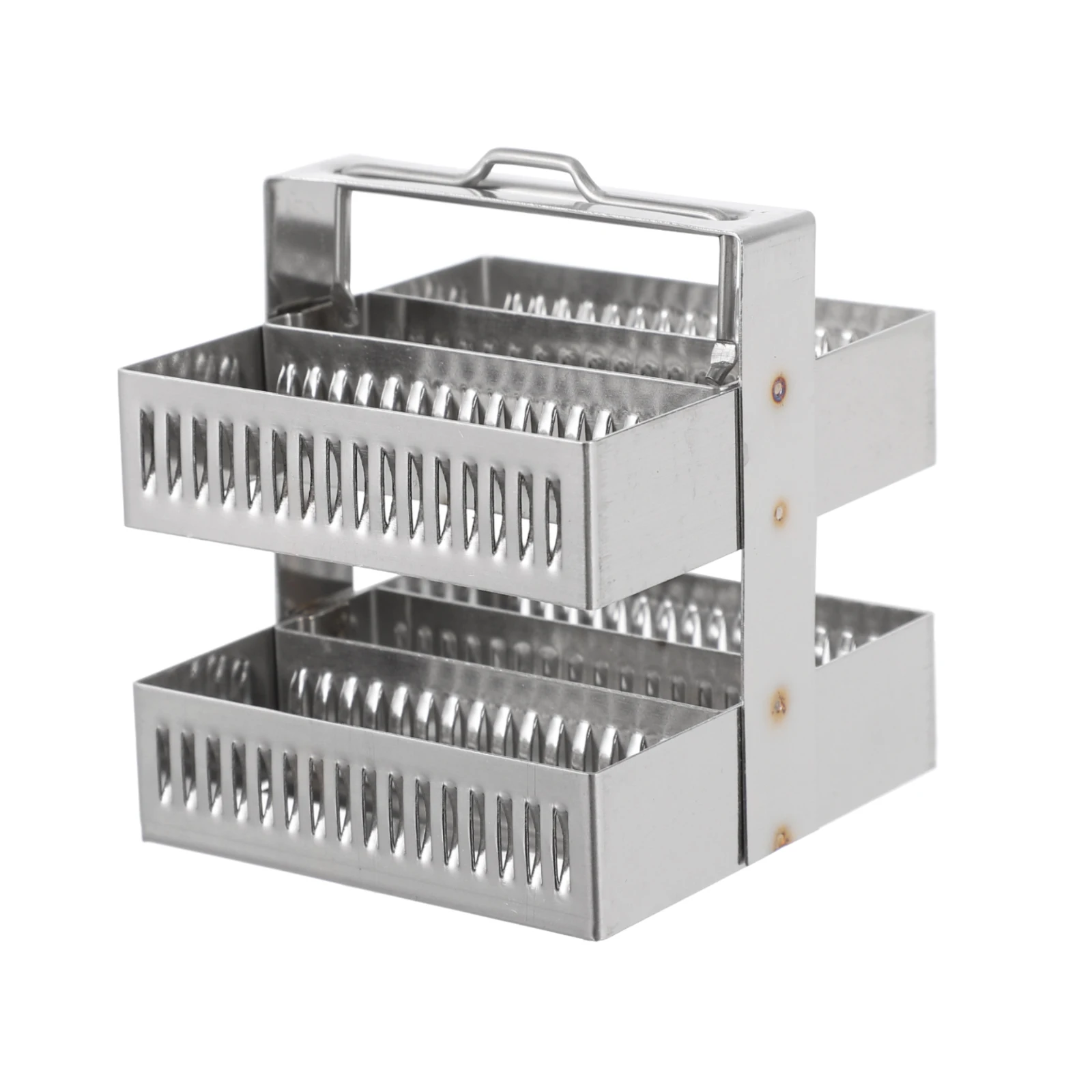 

Stainless Steel Microscope Slides Holder Drying Rack Lab Supplies 30Slides Capacity Lightweight Storage Teaching Equipment