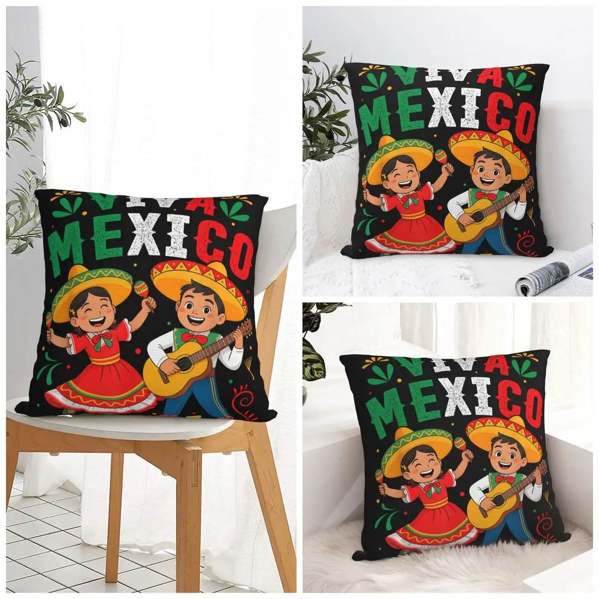 

Viva Mexico Flag Viva Mexico Pillow Cover Kawaii Pillow Case For Sofa Car Home Decor Cushion Cover Soft Design Pillowcases Gift