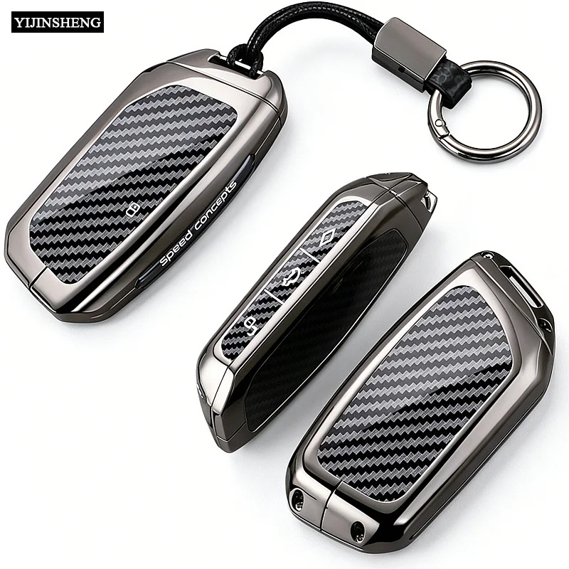 Zinc Alloy Matel Car Key Case Cover Fob Holder For BMW Series 7 735i 740Li X7 X1 U11 2023 I7 G07 LCI XM Remote Protection Shell