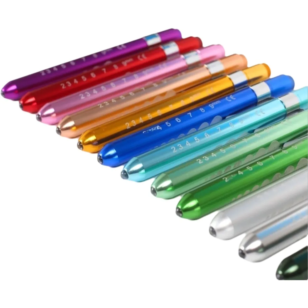 Compact Aluminum Alloy Pen Style Flashlight Pupil Pen White Light LED Pen Light Small Size Oral Lamp Outdoor Activities