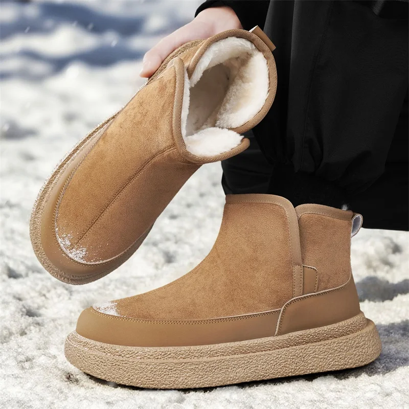 AIYUQI Women's Snow Boots 2025 New Thick-soled Non-slip Women Short Boots Large sSize Warm Female Winter Shoes Ankle Boots39-44