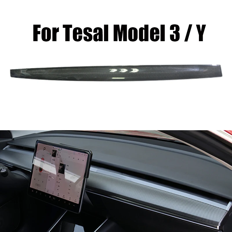 

Car Dashboard Cover Panel Sticker For Tesla Model 3 Center Console Decoration Interior Modification Accessories