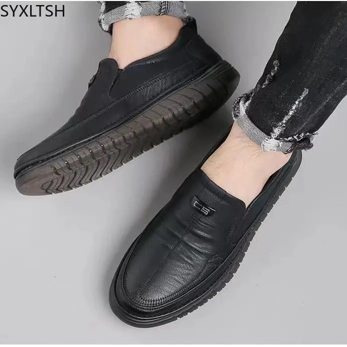 Leather Shoes for Men Casual Shoes Slip on Shoes Men Italiano Loafers Men Casual Sneaker Office 2024 кроссовки мужские кожаные