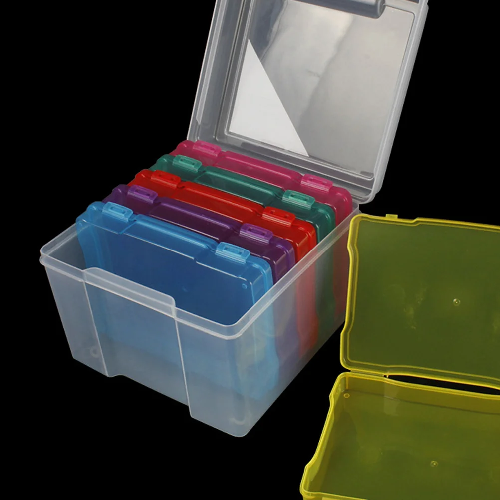 

1Set Durable Plastic Greeting Card Organizer Photo Storage Box Removable Dividers Compact Scrapbook Craft Organizer