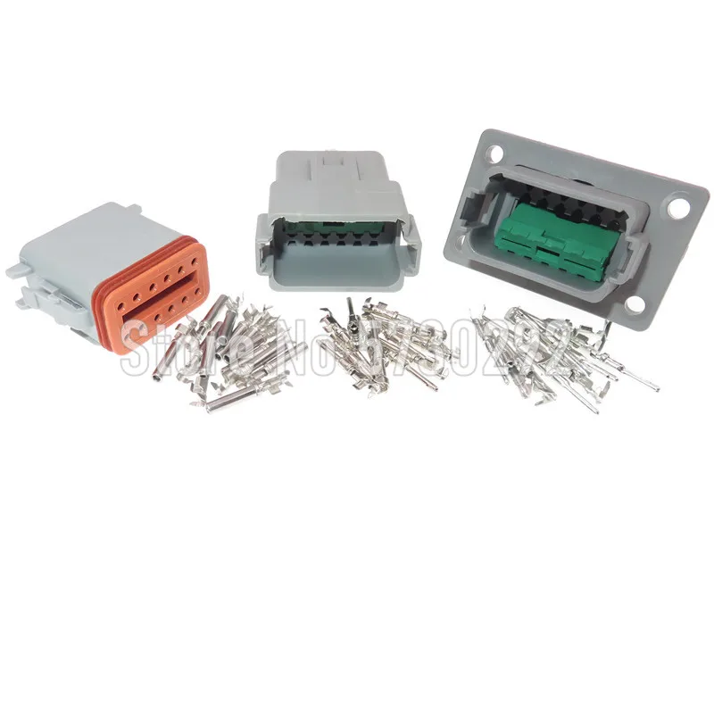 12P DT06-12S DT06-12P DT سلسلة رمادي التوصيل موصل تلقائي مقاوم للماء مقبس الأسلاك الكهربائية الألمانية