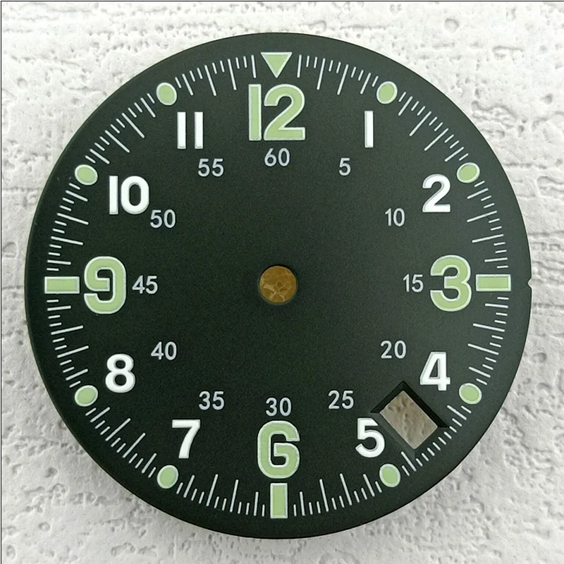 28.5mm watch dial Suitable for NH35 movement single calendar aseptic custom logo watch NH35 Dial parts