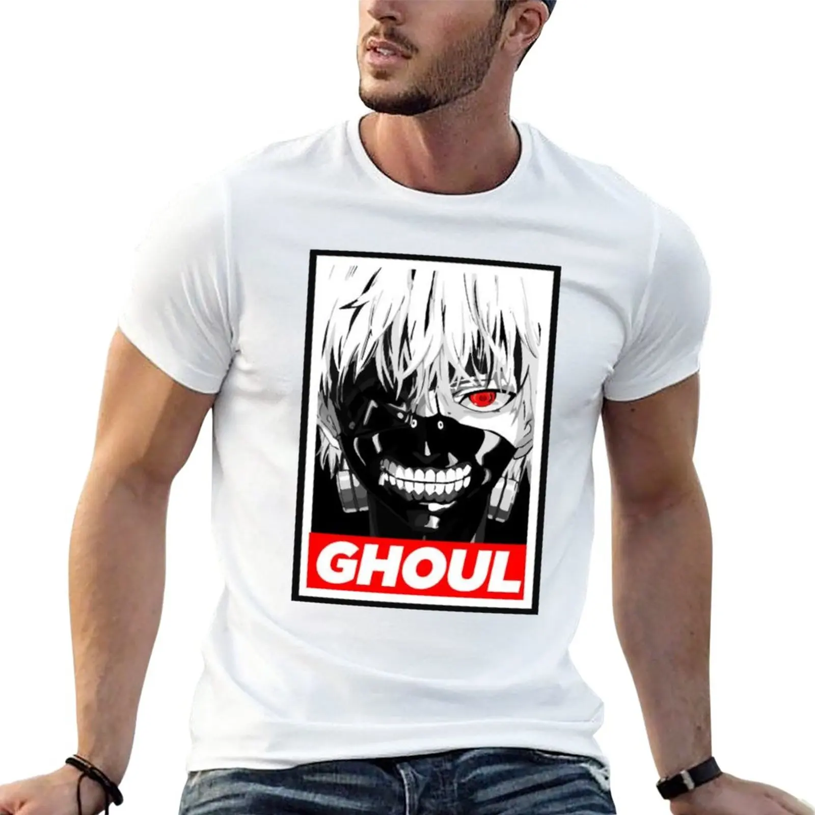 New kaneki ken T-Shirt blank t shirts anime clothes t shirts men