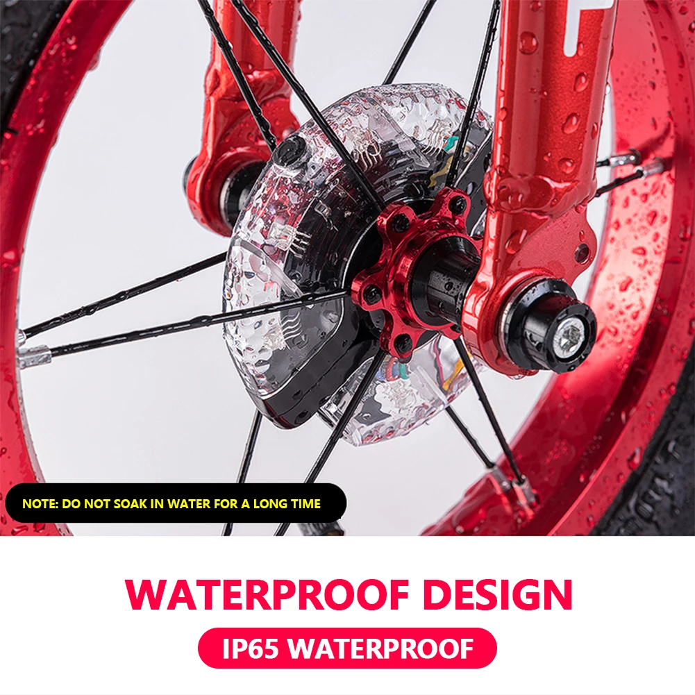 Universal Bike Wheel Hub Lights USB Rechargeable Waterproof Colorful Bicycle Spoke Lights Safety Warning Decoration