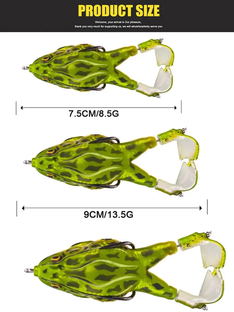 Rotating legs thunder frog bait Soft  black fish to kill simulated bionic bait in heavy grass area