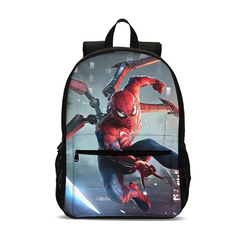 스파이더 맨 슈퍼 영웅 배낭 소년과 소녀 학생 생일 선물 어린이 학교 가방 대용량 캠핑 내구성 배낭