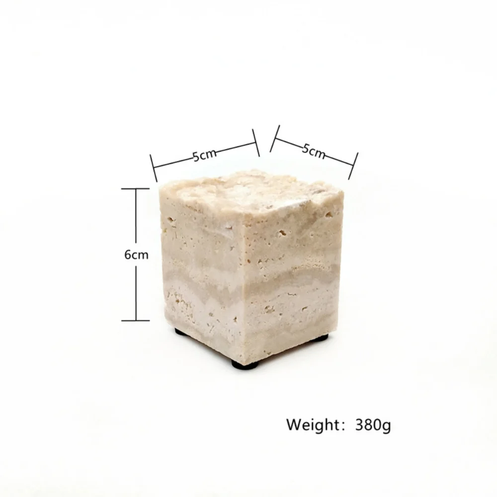 Wholesale customization 50pcs Wabi-sabi Style Natural Yellow Travertine Marble Perfumed Stone Diffuser