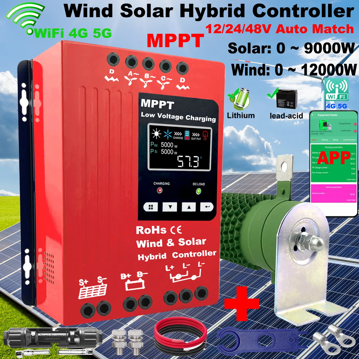 5000W 6KW Hybrid Wi…