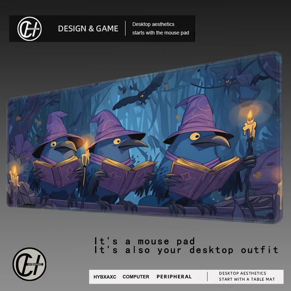 

HYBXAXC Mysterious Magic Crow Magic Card Battle Mat MTG Playmat Anti-slip Base gathering gaming mats Board Game Mat for TCG