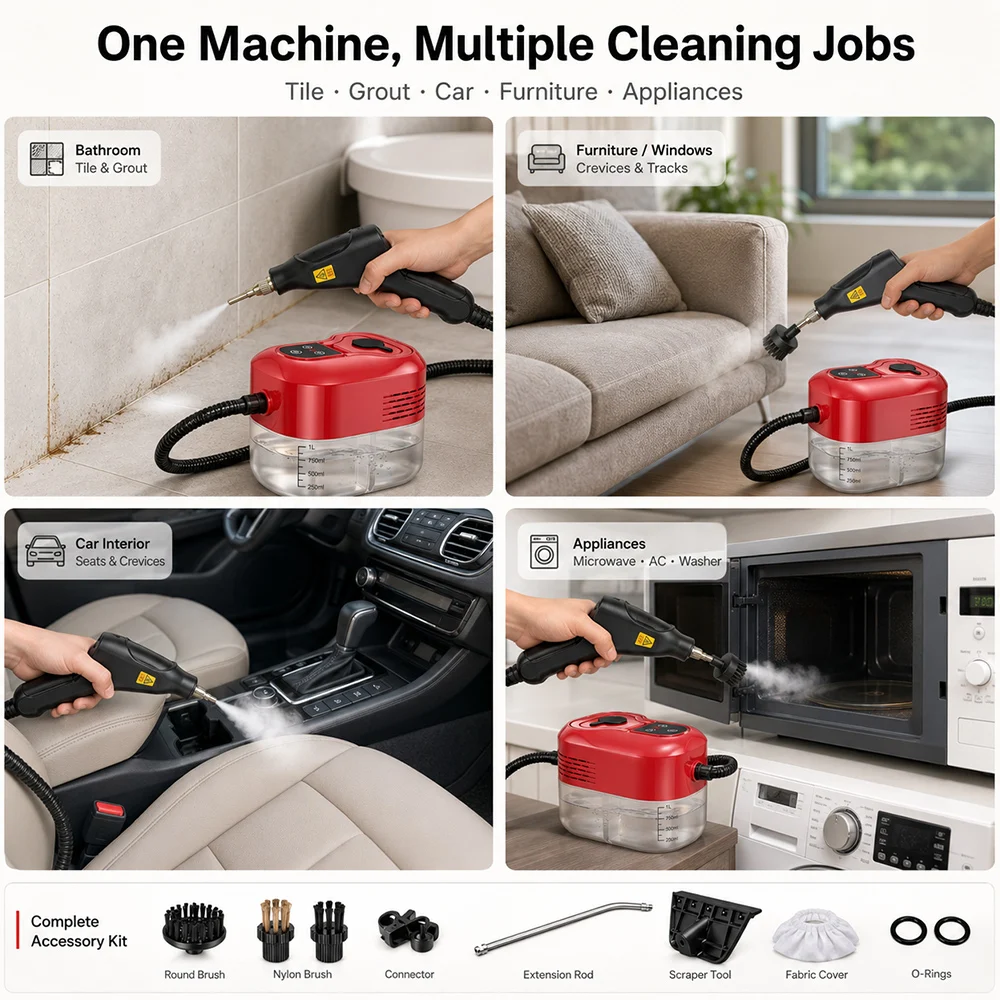 SIHAO Portable Steam Cleaner high pressure Household Sterilization for Air Conditioner Kitchen Hood