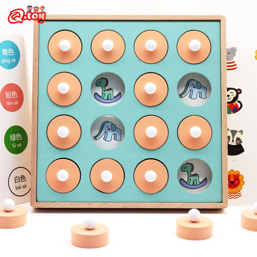 

Kid Memory Training Game Find Same Pattern Wooden Puzzle Matching Montessori Educational Toys Children Concentration Training
